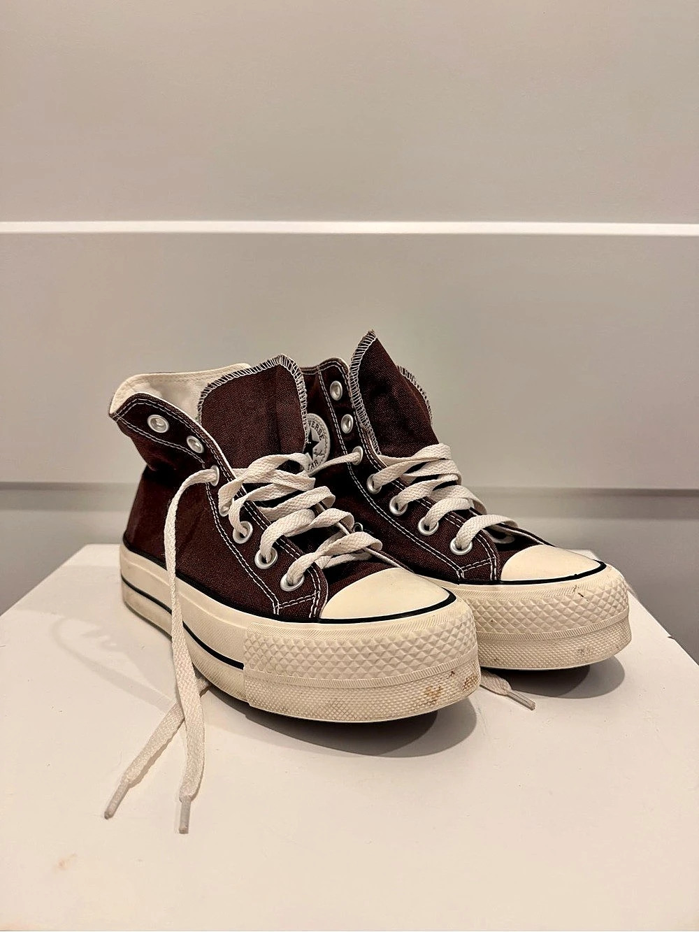 Converse Chuck Taylor All Star Platform High Top Sneakers Brown US 5